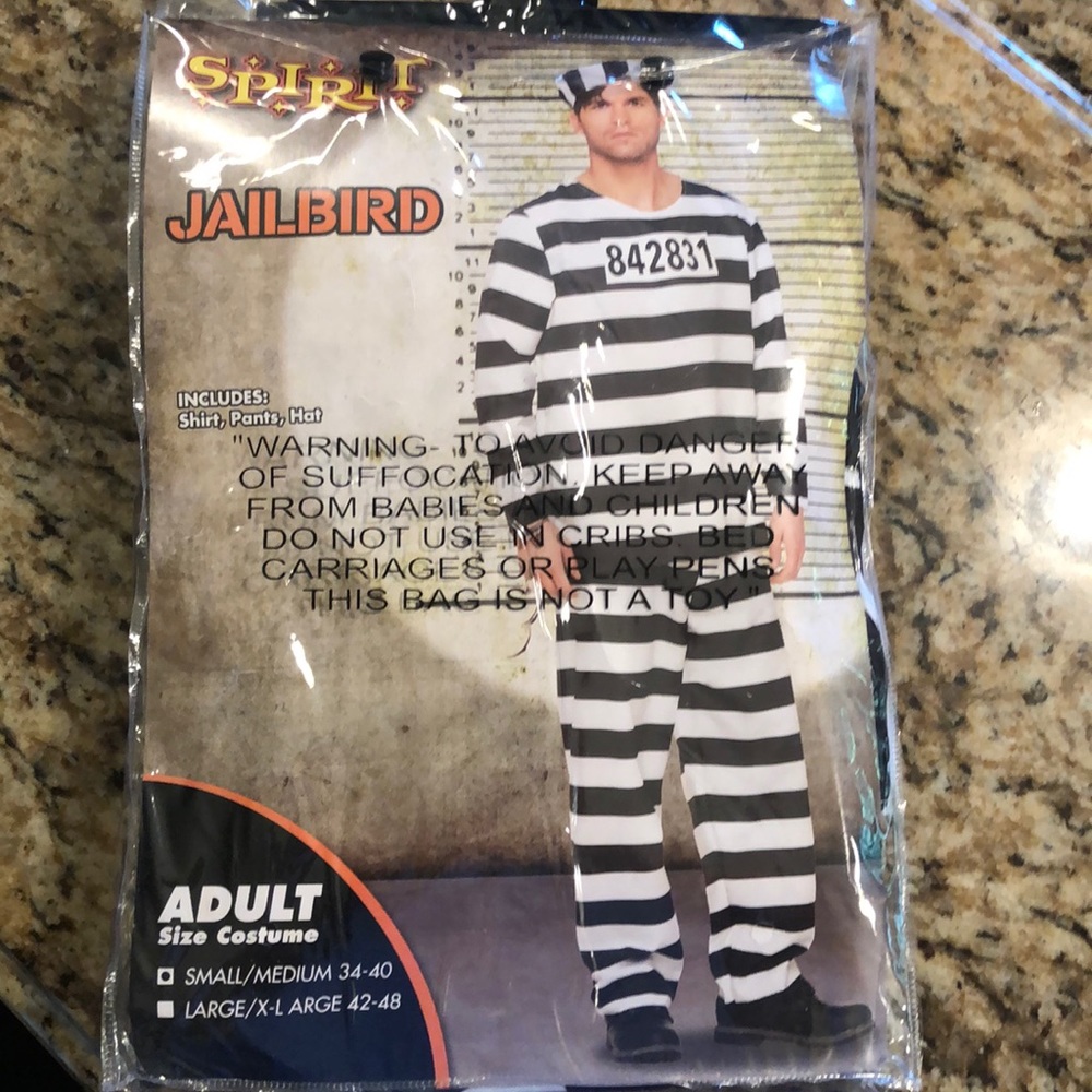 Jailbird mens Halloween costume